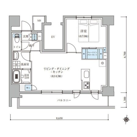 TENAS瑞穂通の物件間取画像